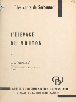 cover image of L'élevage du mouton